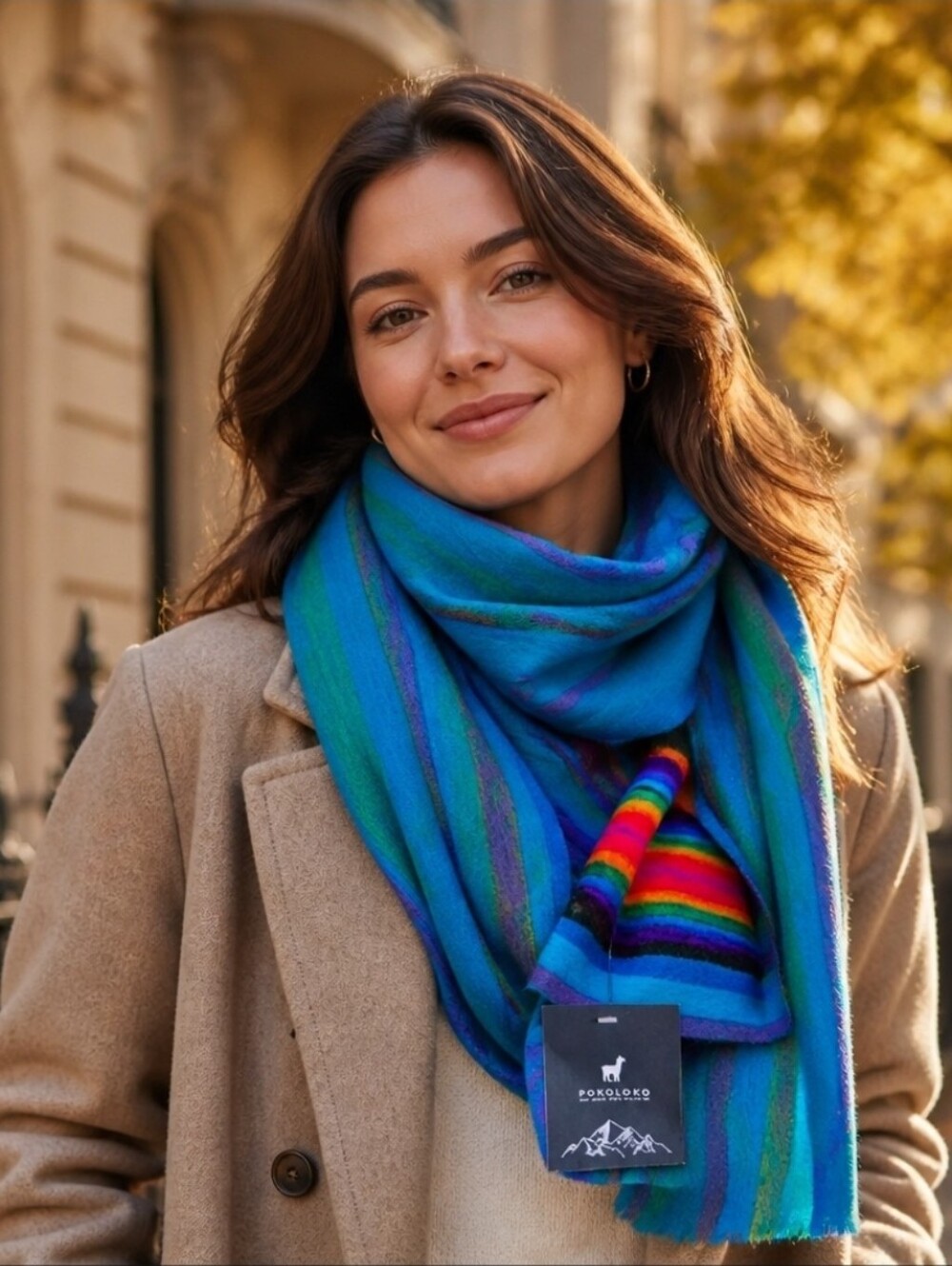 Colorful Striped Scarf by Pokoloko